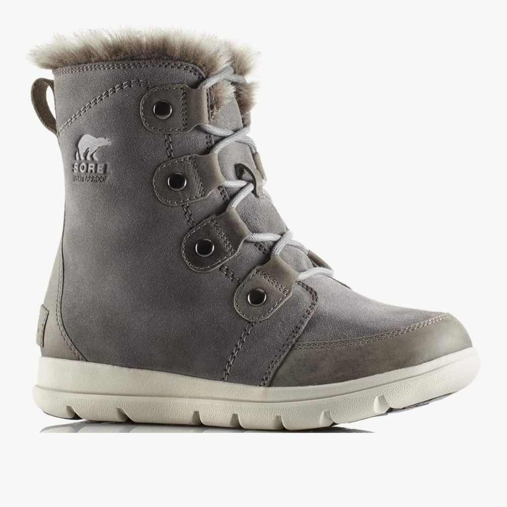 Sorel Gray Winter Boots with Fur Trim